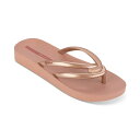 ѥͥ ǥ  塼 Comfy Fem Slip-On Flatform Sandals Metallic Pink