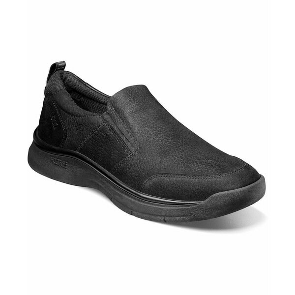 ノンブッシュ メンズ スリッポン・ローファー シューズ Men's Mac Leather Moc Toe Slip-On Shoes Black