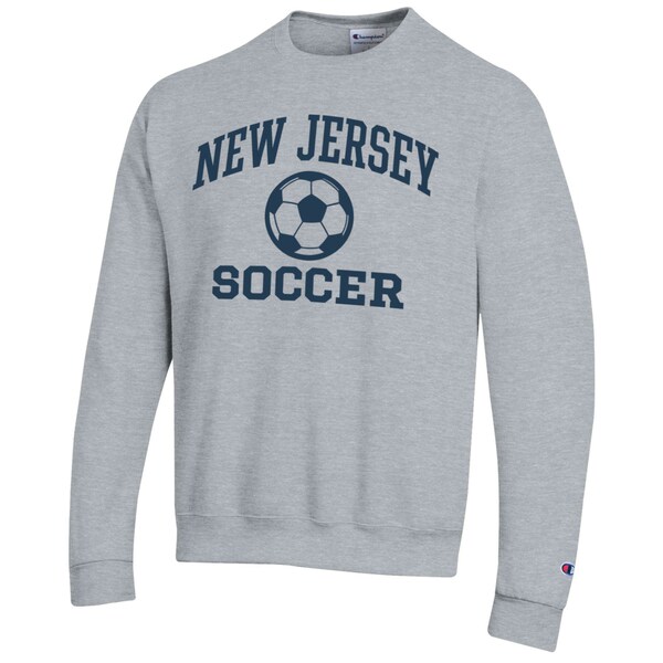 `sI Y p[J[EXEFbgVc AE^[ College of New Jersey Lions Champion Soccer Icon Powerblend Pullover Sweatshirt Heather Gray