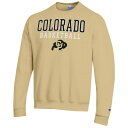 チャンピオン メンズ パーカー・スウェットシャツ アウター Colorado Buffaloes Champion Basketball Stack Pullover Crewneck Sweatshirt Gold