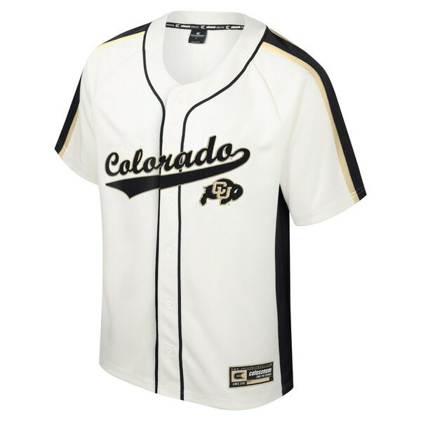 コロシアム メンズ ユニフォーム トップス Colorado Buffaloes Colosseum Ruth ButtonUp Baseball Jersey Cream