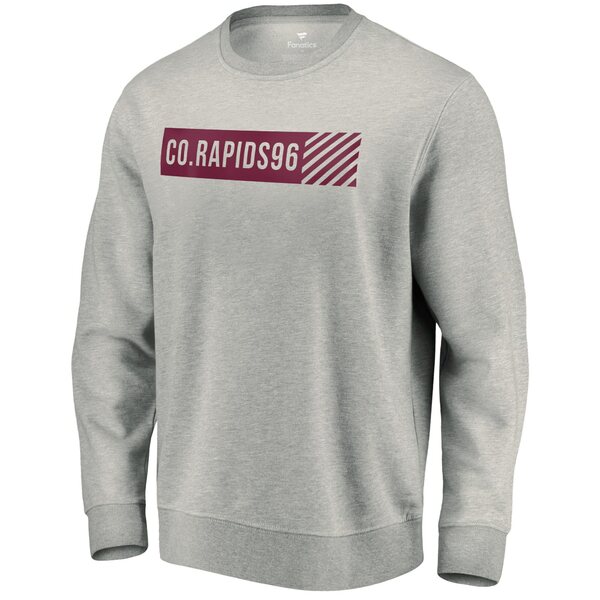 ファナティクス メンズ パーカー・スウェットシャツ アウター Colorado Rapids Fanatics Branded Black Diamond Pullover Sweatshirt Heathered Gray