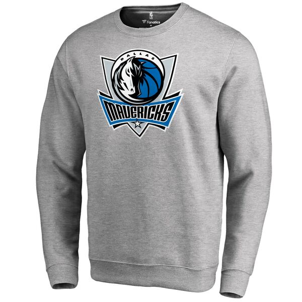 ファナティクス メンズ パーカー スウェットシャツ アウター Dallas Mavericks Fanatics Branded Primary Logo Sweatshirt Heathered Gray