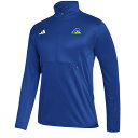 アディダス アディダス メンズ パーカー・スウェットシャツ アウター Delaware Fightin' Blue Hens adidas Sideline Stadium Knit QuarterZip Pullover Top Royal