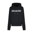 ディースクエアード レディース パーカー・スウェットシャツ アウター Black Cotton Hoodie Black