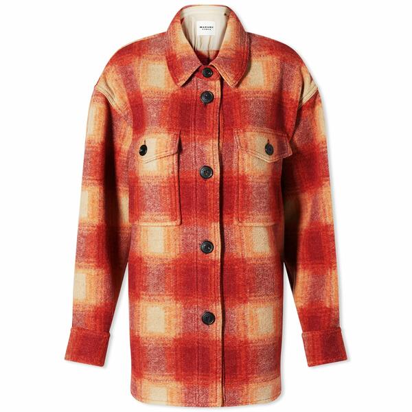 イザベルマラン イザベルマラン レディース ジャケット＆ブルゾン アウター Isabel Marant toile Harveli Check Jacket Orange