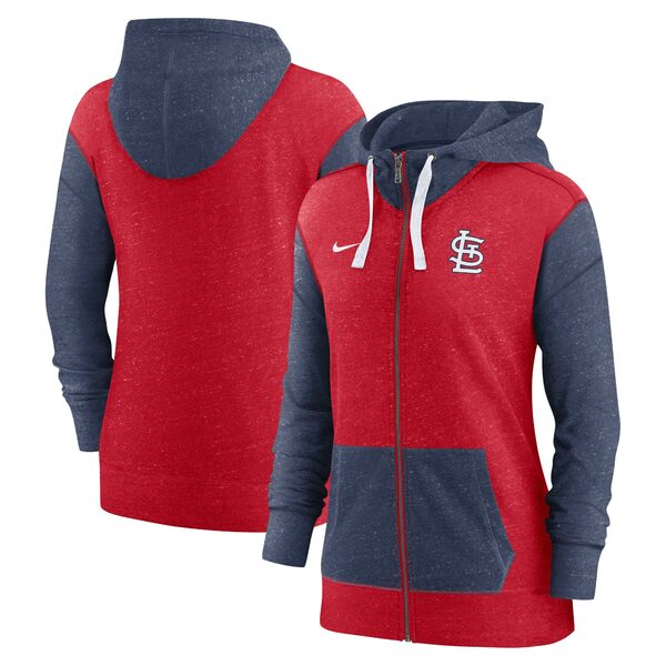 ナイキ レディース パーカー・スウェットシャツ アウター St. Louis Cardinals Nike Women's FullZip Hoodie Red