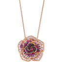 ルヴァン レディース ネックレス・チョーカー・ペンダントトップ アクセサリー Ombr Pink (1-5/8 ct. t.w.) & White Sapphi...