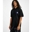 ヒューゴボス メンズ ポロシャツ トップス Men's Relaxed Fit Single-Button Short Sleeve Logo Polo Shirt Black(4)