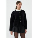 ノクチューン レディース ニット&セーター アウター Women's Crystal Embellished Buttoned Cardigan Black