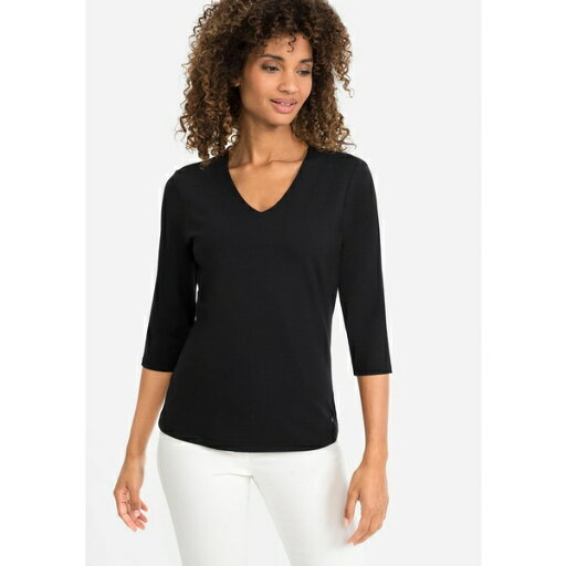 オルセン レディース Tシャツ トップス Women's Viscose Blend V-Neck T-Shirt Black オルセン レディース Tシャツ トップス Women's Viscose Blend V-Neck T-Shirt Black