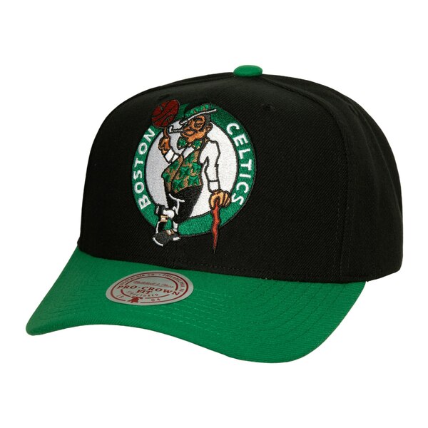 ミッチェル&ネス メンズ 帽子 アクセサリー Boston Celtics Mitchell & Ness Soul XL Logo Pro Crown Snapback Hat Black/Kelly Green