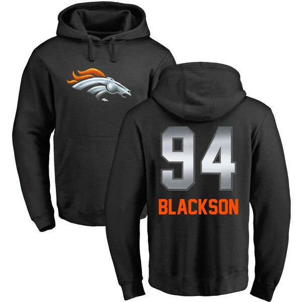 ファナティクス メンズ パーカー・スウェットシャツ アウター Denver Broncos NFL Pro Line by Fanatics Branded Personalized Midnight Mascot Pullover Hoodie Black