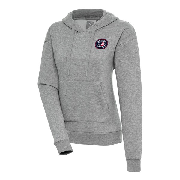 アンティグア レディース ジャケット＆ブルゾン アウター Antigua Women 039 s NASCAR Salutes Victory Pullover Hoodie Heather Gray