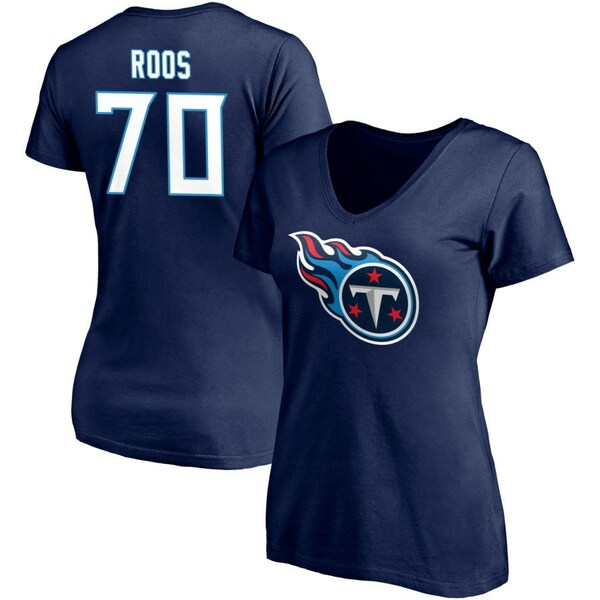 t@ieBNX fB[X TVc gbvX Tennessee Titans Fanatics Branded Women's Team Authentic Personalized Name & Number VNeck TShirt Navy