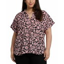 エヌワイディージェイ レディース カットソー トップス Plus Size Becky Short Sleeved Top Lilla Garden(4)