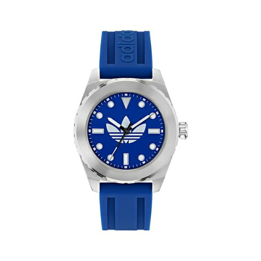 アディダス メンズ 腕時計 アクセサリー Unisex Analog Blue Silicone Watch, 44mm Blue アディダス メンズ 腕時計 アクセサリー Unisex Analog Blue Silicone Watch, 44mm Blue