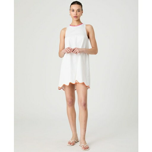 フレンチコネクション レディース ワンピース トップス Women's Alexis Cotton Poplin Shift Dress Sumer White/Orange/Pink フレンチコネクション レディース ワンピース トップス Women's Alexis Cotton Poplin Shift Dress Sumer White/Orange/Pink