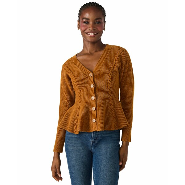 スティーブ マデン レディース ニット&セーター アウター Women's Courtney V-Neck Peplum Sweater Pum..