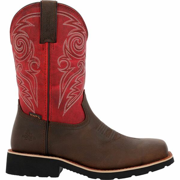 ロッキー レディース ブーツ シューズ Women s MonoCrepe 11 Steel Toe Western Boot Magenta and brown
