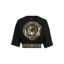 【送料無料】 ロベルトカヴァリ レディース Tシャツ トップス T-shirts Black