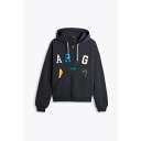 アクセルアリガト メンズ パーカー・スウェットシャツ アウター Legend Zip Hoodie Black zip hoodie with multicolor logo patches - Legend zip hoodie Nero