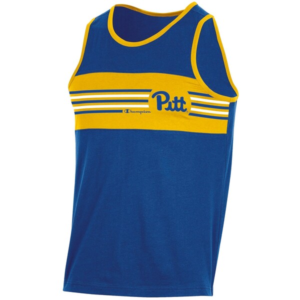 チャンピオン タンクトップ  メンズ チャンピオン メンズ Tシャツ トップス Pitt Panthers Champion Colorblock Tank Top Royal