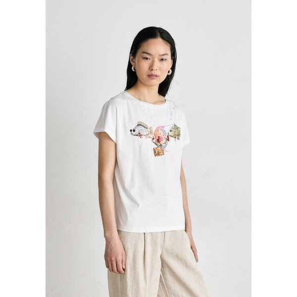 }[N PC fB[X TVc gbvX Print T-shirt - white