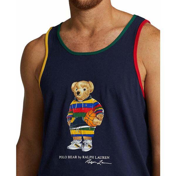 ラルフローレン メンズ Tシャツ トップス Men's Big & Tall Polo Bear Jersey Tank Top Navy Active Bear