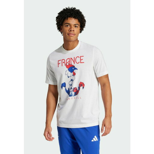 アディダス メンズ バスケットボール スポーツ FRANCE HANDBALL CLIMACOOL GRAPHIC - Print T-shirt - white アディダス メンズ バスケットボール スポーツ FRANCE HANDBALL CLIMACOOL GRAPHIC - Print T-shirt - white
