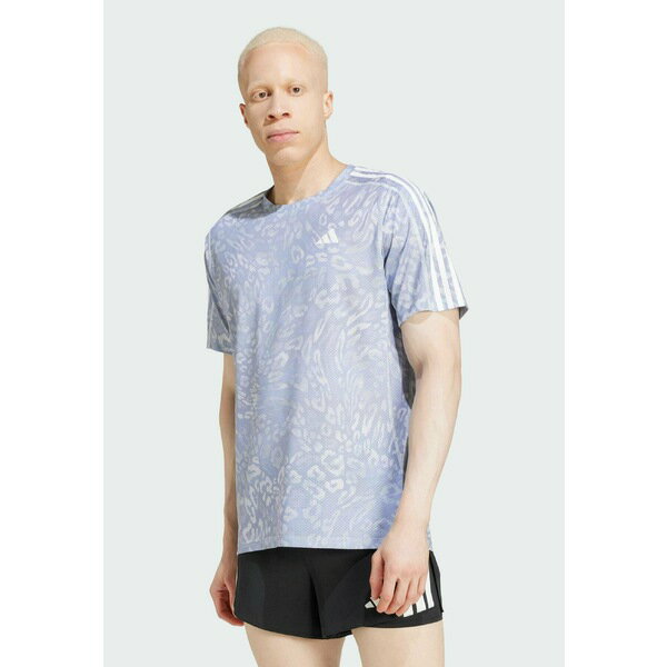 アディダス メンズ バスケットボール スポーツ Print T-shirt - dash grey violet tone