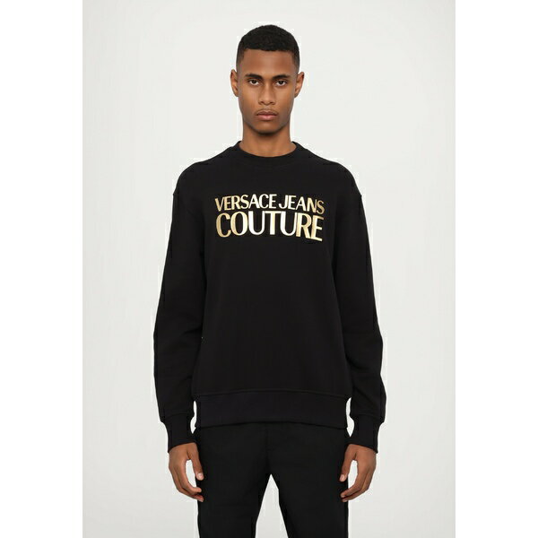 ベルサーチ メンズ パーカー・スウェットシャツ アウター Sweatshirt - black/gold