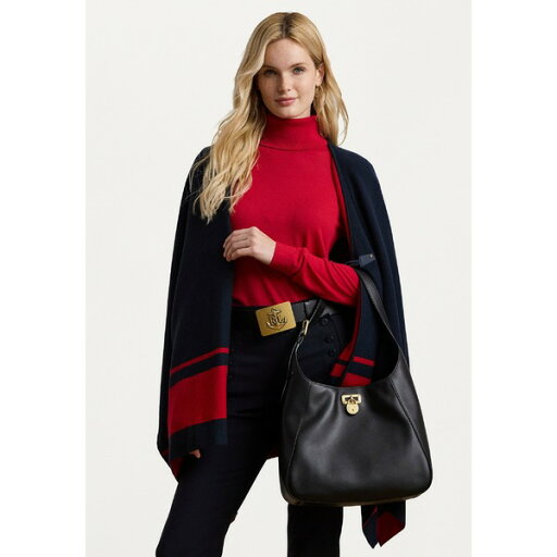 ラルフローレン レディース ジャケット&ブルゾン アウター INTARSIA KNIT TWO TONE PONCHO - Cape - navy/festive red ラルフローレン レディース ジャケット&ブルゾン アウター INTARSIA KNIT TWO TONE PONCHO - Cape - navy/festive red