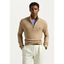 ラルフローレン メンズ ニット&セーター アウター COTTON QUARTER ZIP SWEATER - Jumper - camel