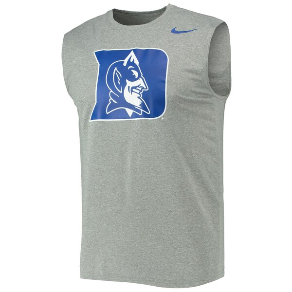 ナイキ メンズ Tシャツ トップス Duke Blue Devils Nike Performance Legend Tank Top Heathered Gray