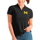 アンティグア レディース ポロシャツ トップス Michigan Wolverines Antigua Women's Affluent Polo Black