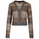 ミッソーニ レディース ニット&セーター アウター Metallic Thread Sequin Embellished Cardigan Marrone