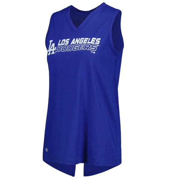 レベルウェア レディース Tシャツ トップス Los Angeles Dodgers Levelwear Women's Paisley Chase VNeck Tank Top Royal 2