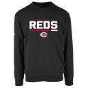 レベルウェア メンズ パーカー・スウェットシャツ アウター Cincinnati Reds Levelwear Zane Fleece Pullover Sweatshirt Black