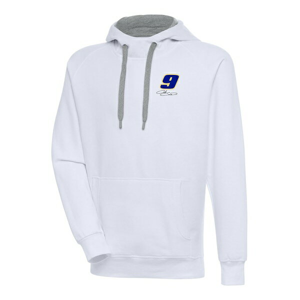 ƥ  㥱åȡ֥륾  Chase Elliott Antigua Victory Pullover Hoodie White