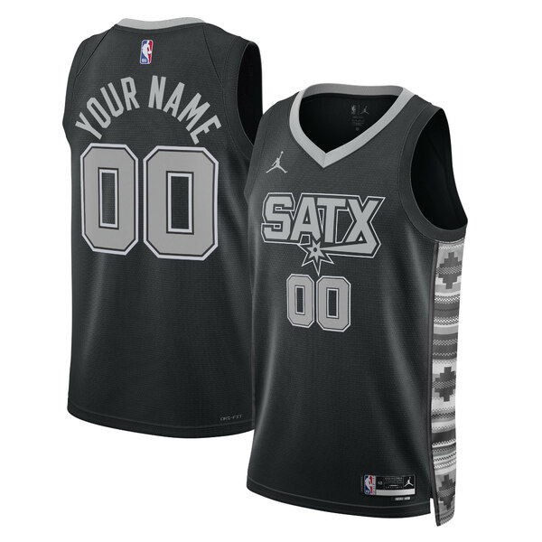 ジョーダン メンズ ユニフォーム トップス San Antonio Spurs Jordan Brand Unisex 2022/23 Swingman Custom Jersey Statement Edition Black