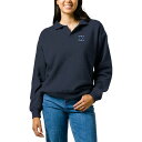 リーグカレッジエイトウェア レディース パーカー・スウェットシャツ アウター Xavier Musketeers League Collegiate Wear Women's Victory Springs TriBlend Collared Pullover Sweatshirt Heather Navy