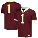 ナイキ メンズ ユニフォーム トップス #1 Minnesota Golden Gophers Nike Untouchable Football Replica Jersey Maroon