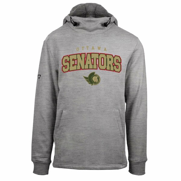 ٥륦  ѡåȥ  Ottawa Senators Levelwear Arch Delta Shift Pullover Hoodie Heather Gray