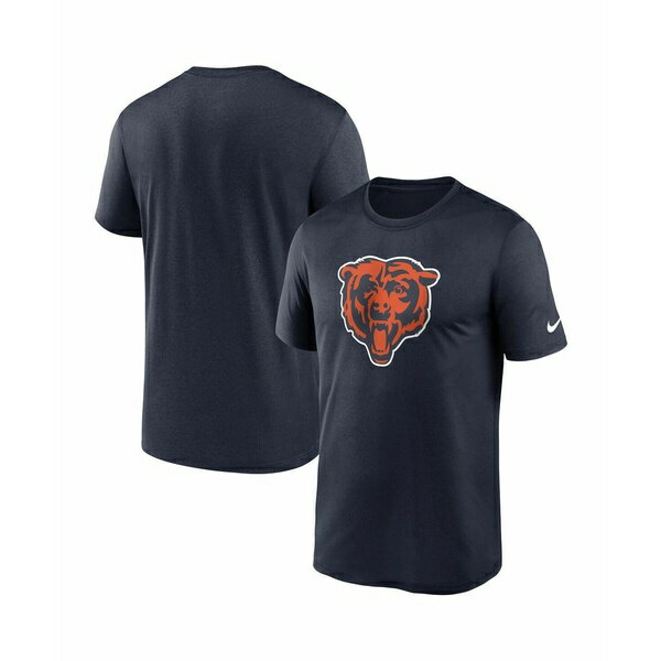ナイキ レディース Tシャツ トップス Men's Navy Chicago Bears Legend Logo Performance T-shirt Navy