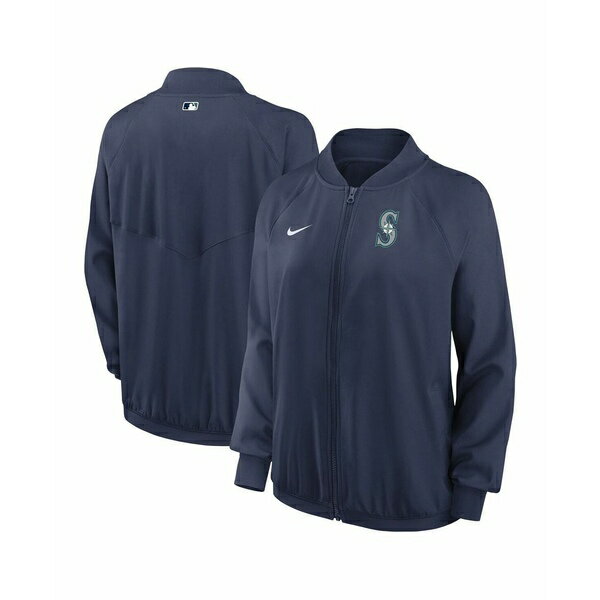 ナイキ ブルゾン レディース ナイキ レディース ジャケット＆ブルゾン アウター Women's Navy Seattle Mariners Authentic Collection Team Raglan Performance Full-Zip Jacket Navy