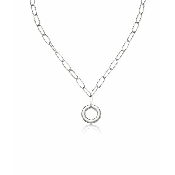 GeBJ fB[X lbNXE`[J[Ey_ggbv ANZT[ Paperclip Chain Initial Necklace Rhodium-O