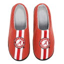 楽天astyフォコ メンズ サンダル シューズ Alabama Crimson Tide FOCO Team Stripe Memory Foam Slide Slippers Crimson