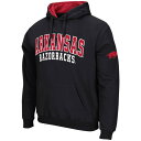 コロシアム メンズ パーカー・スウェットシャツ アウター Arkansas Razorbacks Colosseum Double Arch Pullover Hoodie Black