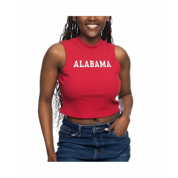 ズーザッツ レディース カットソー トップス Women's Crimson Alabama Crimson Tide Cropped Tank Top ..